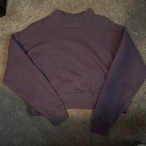 Long sleeve Purple Crop Top